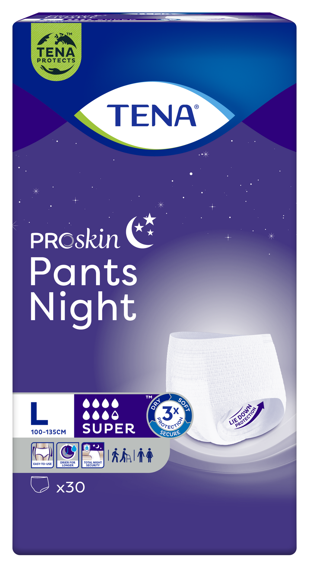 фото упаковки Подгузники-трусы для взрослых Tena Pants Night Super