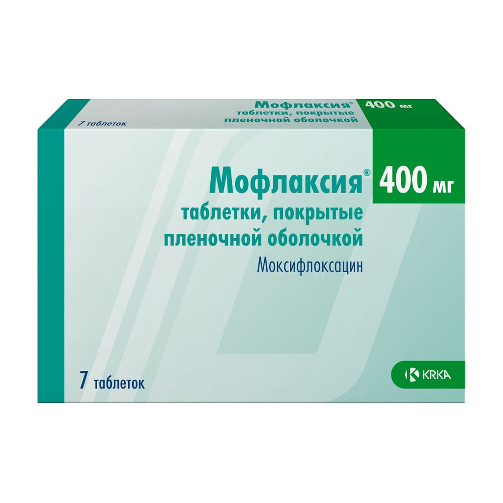 Мофлаксия, 400 мг, таблетки, покрытые пленочной оболочкой, 7 шт.