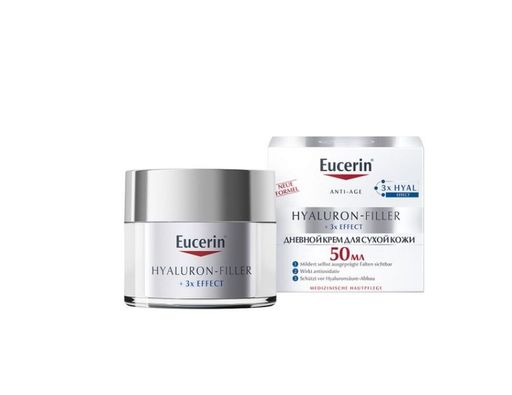 Eucerin Hyaluron-Filler крем дневной spf 15, крем для лица, для сухой чувствительной кожи, 50 мл, 1 шт.