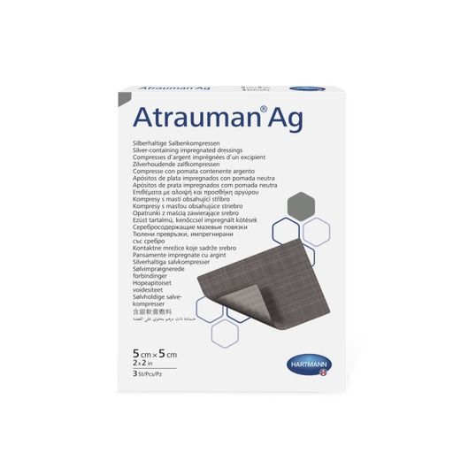 Atrauman Ag Повязка мазевая, 5х5см, повязка стерильная, 3 шт.