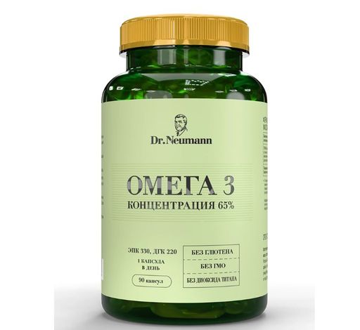 Dr Neumann Омега-3, капсулы, концентрация 65%, 90 шт.