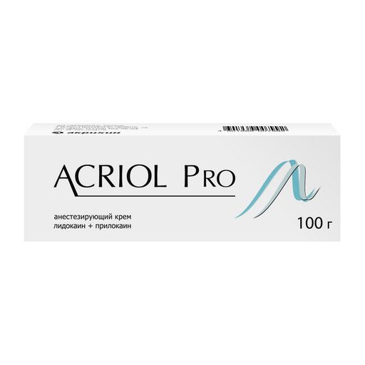 Акриол Про, 2.5%+2.5%, крем для местного и наружного применения, 100 г, 1 шт.